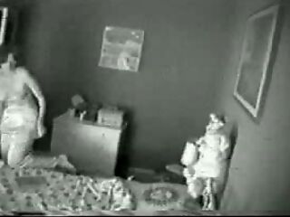 Hidden cam on the closet catches my mother have good time.